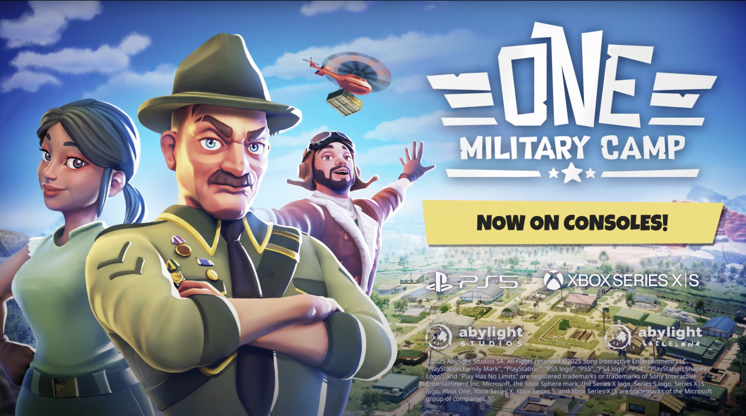 One Military Camp is out on consoles! Build your camp on PS5 and Xbox Series X/S